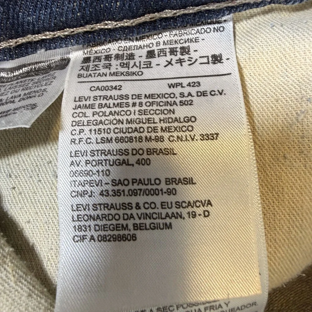 Levi's 511 Jeans Mens 36x36 Blue Denim Whiskered Red Tab Low Waist Y2K Americana